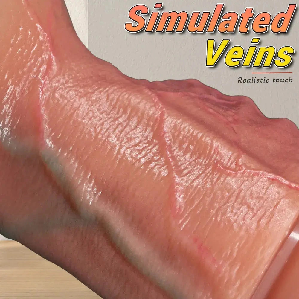 8.66in Inflatable Strap on Lifelike Big Dildo Soft Texture Smooth Dildo Toy
