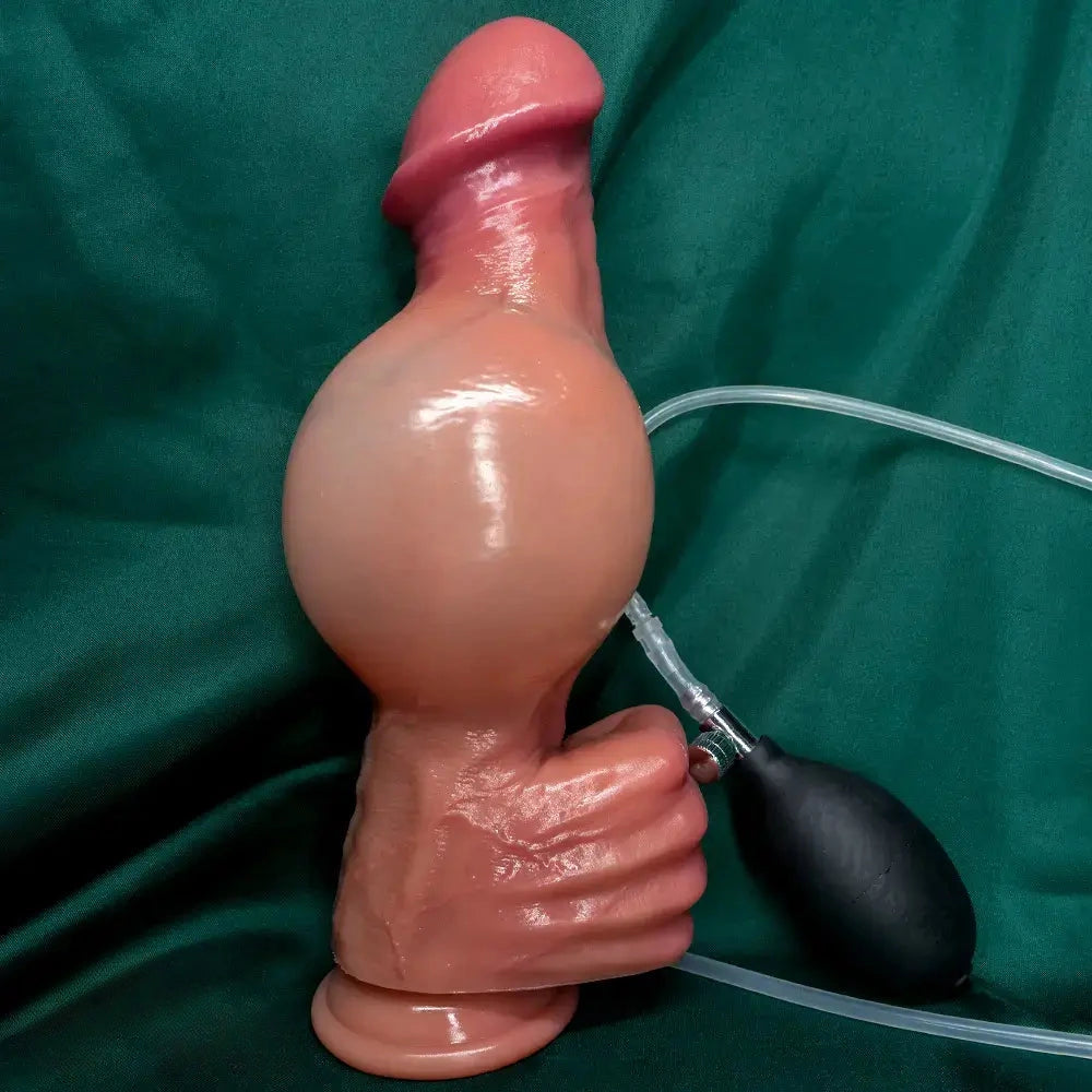 8.66in Inflatable Strap on Lifelike Big Dildo Soft Texture Smooth Dildo Toy