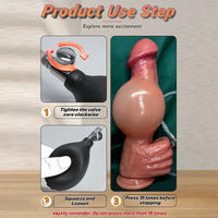 8.66in Inflatable Strap on Lifelike Big Dildo Soft Texture Smooth Dildo Toy
