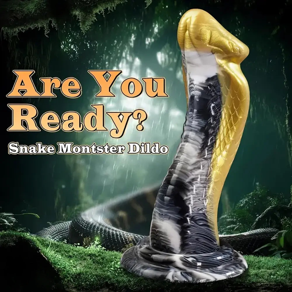 8.66in Kobra Monster Cock Adult Toy Snake Thick Anal Dildo For G-spot