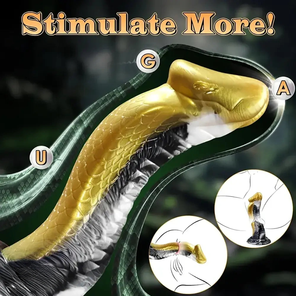 8.66in Kobra Monster Cock Adult Toy Snake Thick Anal Dildo For G-spot