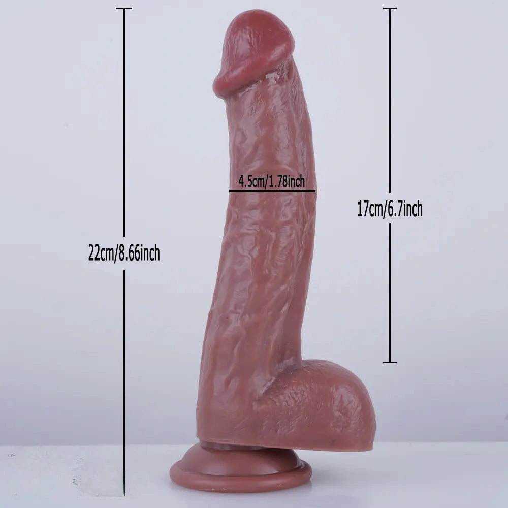 8.66in Lifelike Big Cock Dildo Anal Sex Toy For Women Vagina Masturbator