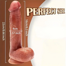 8.66in Lifelike Large Silicone Soft Skin Feeling Suction Cup Dildo