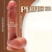 8.66in Lifelike Large Silicone Soft Skin Feeling Suction Cup Dildo