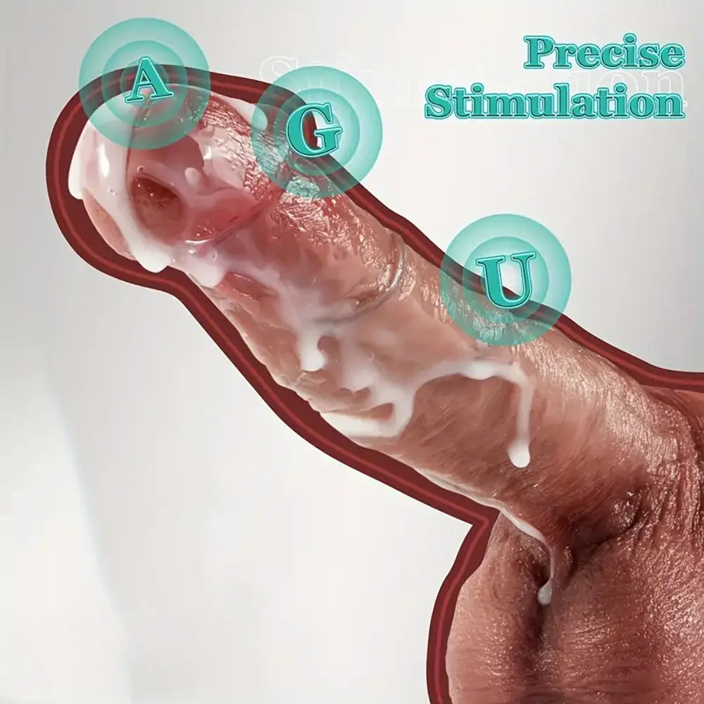 8.66in Lifelike Veins Skin Big G-Spot Stimulation Dildo For Hands-Free