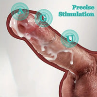 8.66in Lifelike Veins Skin Big G-Spot Stimulation Dildo For Hands-Free