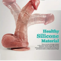 8.66in Lifelike Veins Skin Big G-Spot Stimulation Dildo For Hands-Free