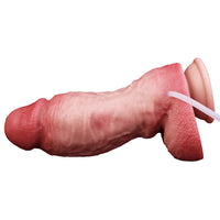 8.66in Liquid Big Lifelike Silicone Double Layer Realistic Cumming Dildo