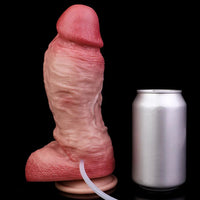 8.66in Liquid Big Lifelike Silicone Double Layer Realistic Cumming Dildo