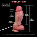 8.66in Liquid Big Lifelike Silicone Double Layer Realistic Cumming Dildo