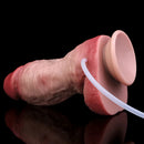 8.66in Liquid Big Lifelike Silicone Double Layer Realistic Cumming Dildo