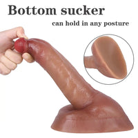 8.66in Liquid Silicone Dual Hardness Soft Big Dildo For G-Spot Masturbation