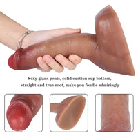 8.66in Liquid Silicone Dual Hardness Soft Big Dildo For G-Spot Masturbation