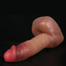8.66in Liquid Silicone Dual Hardness Soft Big Dildo For G-Spot Masturbation