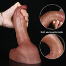 8.66in Liquid Silicone Dual Hardness Soft Big Dildo For G-Spot Masturbation