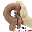8.66in Liquid Silicone Exposed Glans Foreskin Fake Soft Dildo