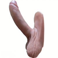 8.66in Liquid Silicone Full-Body Soft Male Penis Real Dildo Durable Manual Toy