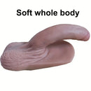 8.66in Liquid Silicone Full-Body Soft Male Penis Real Dildo Durable Manual Toy