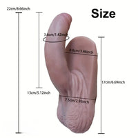 8.66in Liquid Silicone Full-Body Soft Male Penis Real Dildo Durable Manual Toy