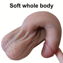 8.66in Liquid Silicone Full-Body Soft Male Penis Real Dildo Durable Manual Toy