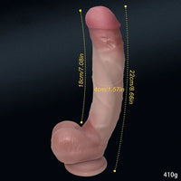 8.66in Liquid Silicone Soft Super Realistic Dildo For Women Big Penis