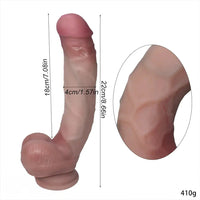 8.66in Liquid Silicone Soft Super Realistic Dildo For Women Big Penis