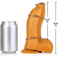 8.66in Liquid Silicone Thick Dildo Penis Soft SkinFriendly GSpot Giant Dildo