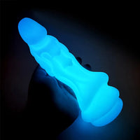 8.66in Luminous Soft Dragon Glowing Dildo Silicone Sex Toy For Women