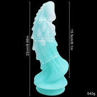 8.66in Luminous Soft Dragon Glowing Dildo Silicone Sex Toy For Women