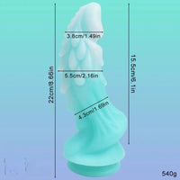 8.66in Luminous Soft Dragon Glowing Dildo Silicone Sex Toy For Women