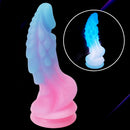 8.66in Luminous Soft Dragon Glowing Dildo Silicone Sex Toy For Women