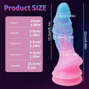 8.66in Luminous Soft Dragon Glowing Dildo Silicone Sex Toy For Women