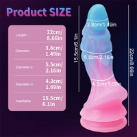 8.66in Luminous Soft Dragon Glowing Dildo Silicone Sex Toy For Women
