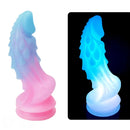 8.66in Luminous Soft Dragon Glowing Dildo Silicone Sex Toy For Women