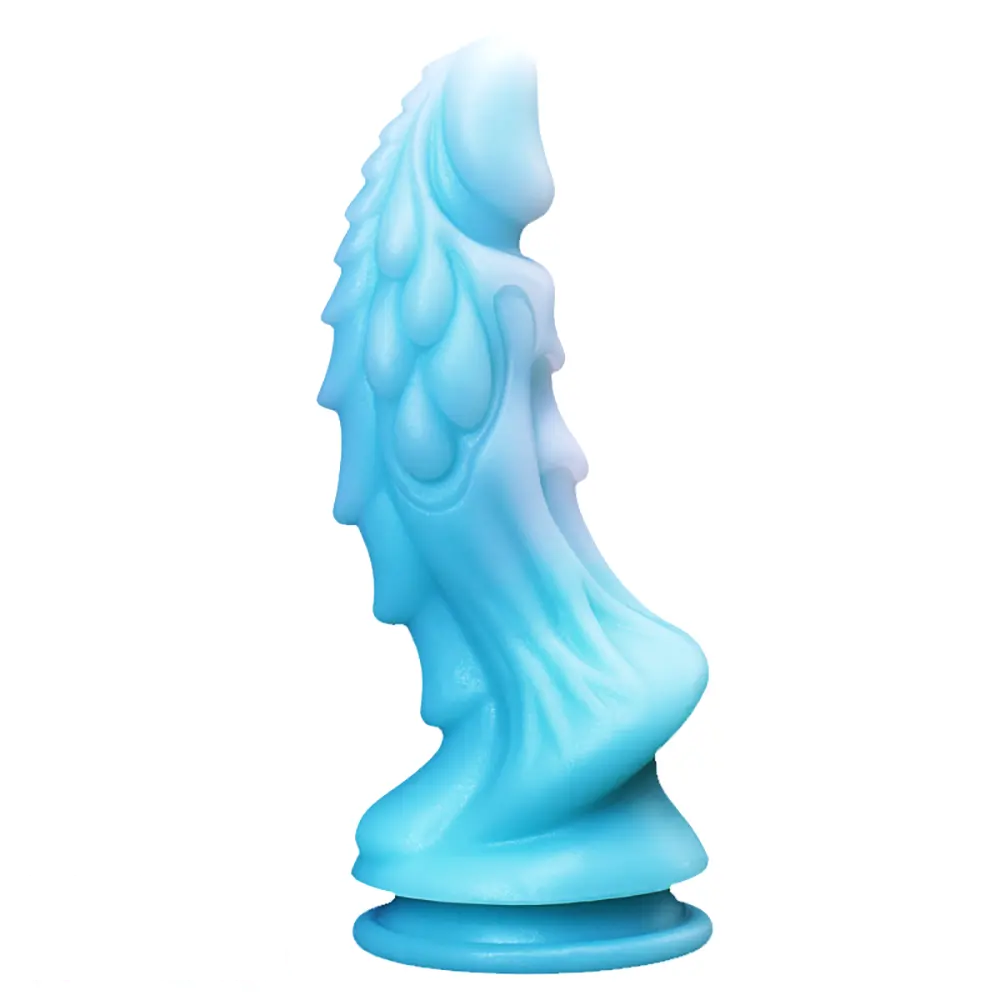 8.66in Luminous Soft Dragon Glowing Dildo Silicone Sex Toy For Women