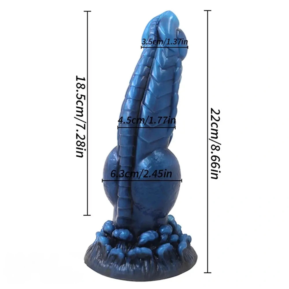8.66in Monster Big Knot Wolf Dildo Silicone Soft Vagina Massager