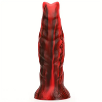8.66in Monster Cat Ears Silicone Animal Big Soft Anal Fantasy Dildo