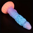 8.66in Mushroom Head Silicone Soft Glowing Luminous Big Knot Dildo