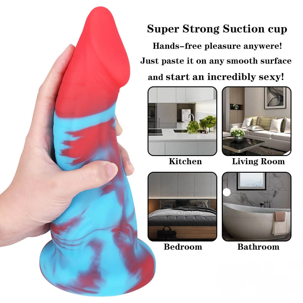 8.66in Penguin Arctic Animal Mix Color Dildo For Gay Couples
