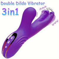 8.66in Powerful Dual-Head G-Spot Clitoral Stimulator Vibrating Dildo