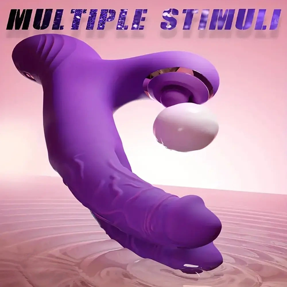 8.66in Powerful Dual-Head G-Spot Clitoral Stimulator Vibrating Dildo