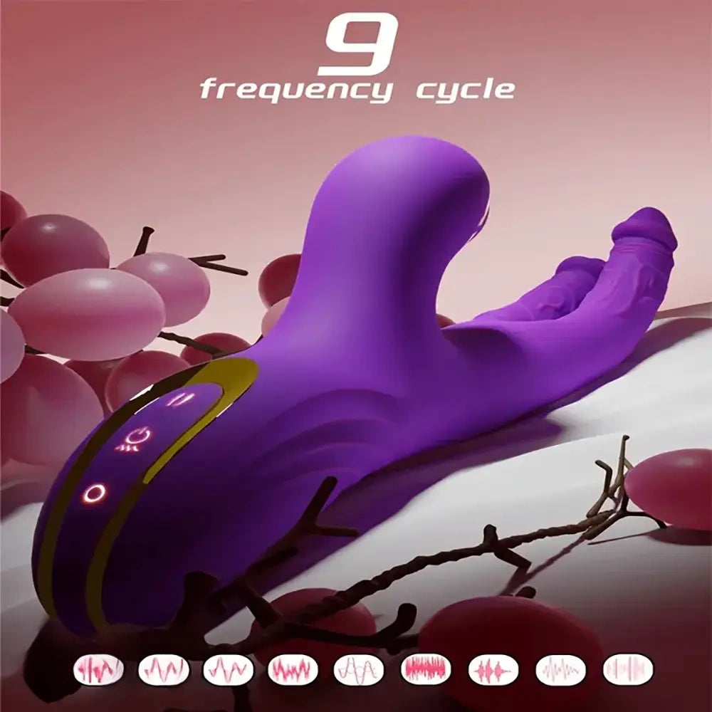 8.66in Powerful Dual-Head G-Spot Clitoral Stimulator Vibrating Dildo