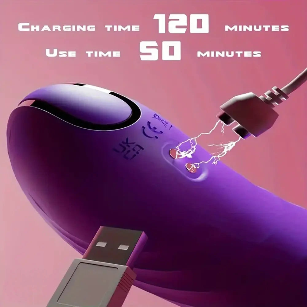 8.66in Powerful Dual-Head G-Spot Clitoral Stimulator Vibrating Dildo