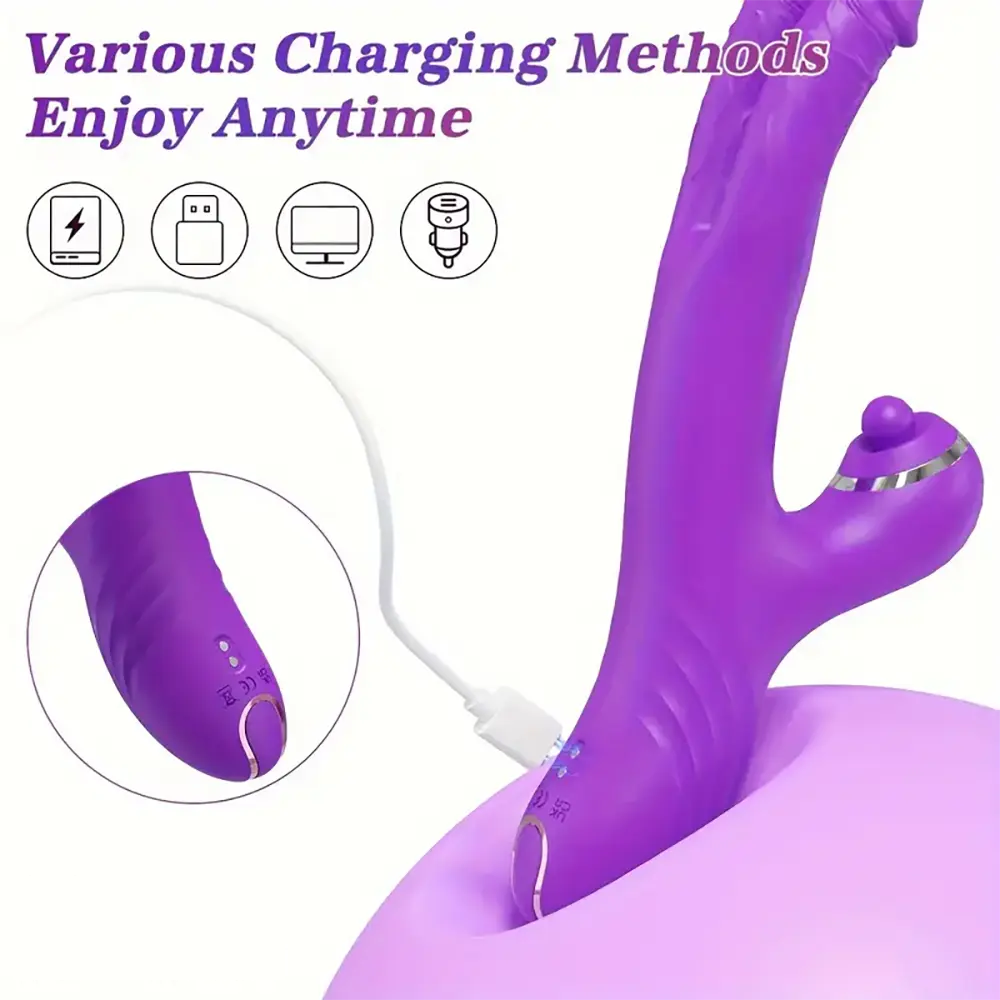 8.66in Powerful Dual-Head G-Spot Clitoral Stimulator Vibrating Dildo