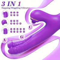 8.66in Powerful Dual-Head G-Spot Clitoral Stimulator Vibrating Dildo