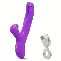 8.66in Powerful Dual-Head G-Spot Clitoral Stimulator Vibrating Dildo