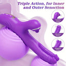 8.66in Powerful Dual-Head G-Spot Clitoral Stimulator Vibrating Dildo