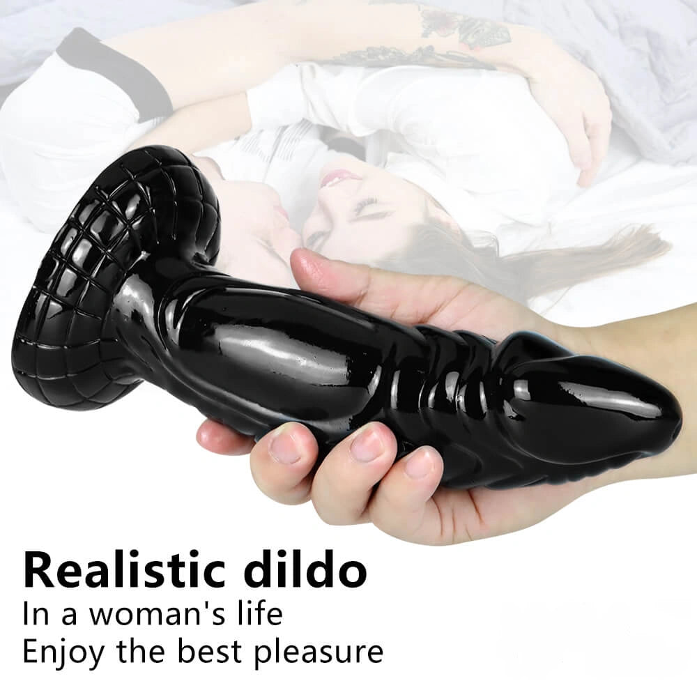 8.66in Real Big Black Monster Creature Dildo For Women Men
