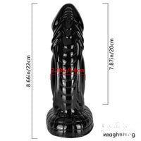8.66in Real Big Black Monster Creature Dildo For Women Men