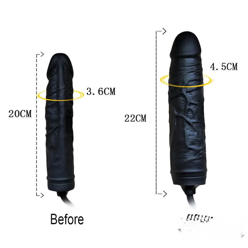 8.66in Real Lifelike Inflatable Dildo For Adult Females Males